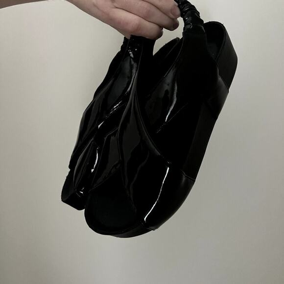 Simon Miller Dip Patent Vegan Leather Platform Slingback Sandals - Picture 6 of 6